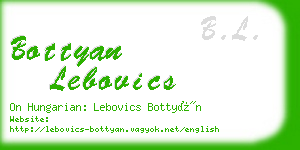 bottyan lebovics business card